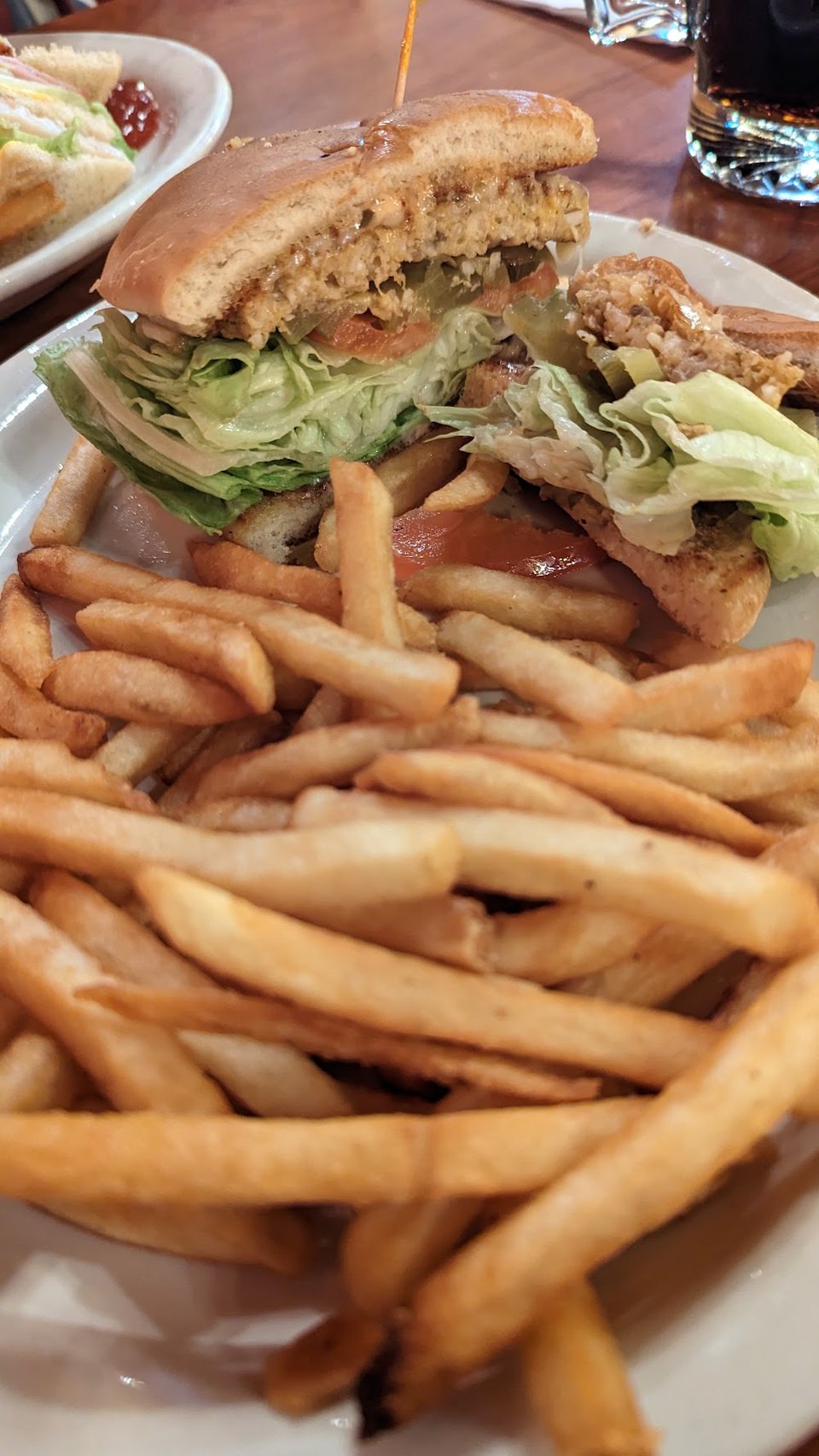 Vege Burger and Fries